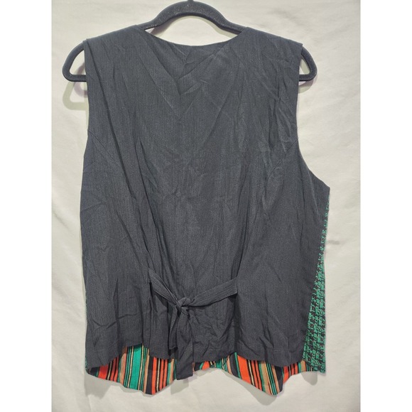 Vintage Carole Little Christmas Holiday Button Up Granny‎ Cottagecore Vest Large - Picture 4 of 8